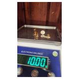 Beautiful 14K and Mother of Pearl Cufflink and Button Set - 10.00g