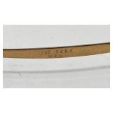 Thick and Heavy 12K Hinged Bangle Bracelet - 6.75" - 19.19g