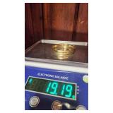 Thick and Heavy 12K Hinged Bangle Bracelet - 6.75" - 19.19g