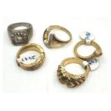 Retired Jewelry Makers Lot #2 - 4 Gold Ring Blanks - 1 Stamped 14K - 31.66g
