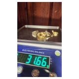 Retired Jewelry Makers Lot #2 - 4 Gold Ring Blanks - 1 Stamped 14K - 31.66g