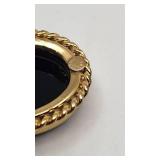 Vintage 14K and Onyx Pendant/Brooch - 5.45g