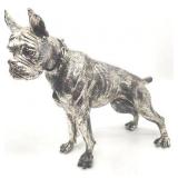 Cool .999 Silver Boxer Bulldog Sculpture - 1214 grams!