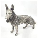 Beautiful .999 Silver German Shepherd Sculpture - 1672 grams!