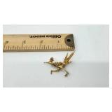 10k Yellow Gold Roadrunner Brooch - 6.35 grams