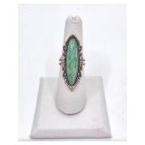 Sterling Silver & Turquoise Native American Ring- Size 6.5