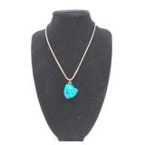 Turquoise Rock Pendant Necklace