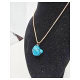 Turquoise Rock Pendant Necklace