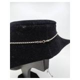 Sterling Silver Necklace & Blue Topaz Pendant