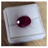 Beautiful 5.82 Carat Oval Ruby w/ COA