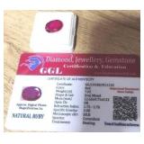 Beautiful 7.02 Carat Oval Ruby w/ COA