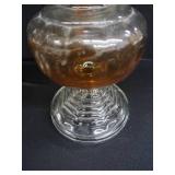 ANTIQUE GLASS HURRICANE OIL LAMPS
