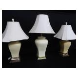 3 BEAUTIFUL CERAMIC LAMPS