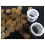 2 UNOPENED ROLLS OF "FOREVER" STAMPS / WHEAT PENNIES