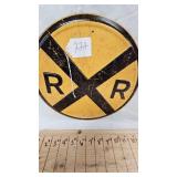 12x12 Round Rail Road Metal Sign