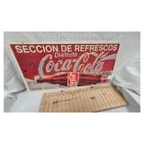 26x13 Plastic Vintage Coca Cola Sign