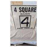 20x20 Metal 4 Square Builders Sign