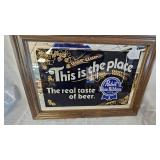 21x15 Pabst Blue Ribbon Mirrored Sign