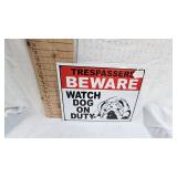 16x12 Metal Watch Dog on Duty Sign