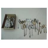 Serving Spoons, Forks, and Flatware. Some silver-plate