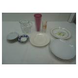Dinner Plates, Saucers, Anchor Hocking Prescut Clear 40oz Square Pitcher