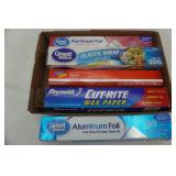 Aluminum Foil, Plastic Wrap, Wax Paper
