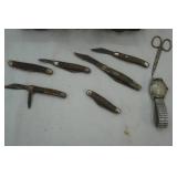 Vintage Wooden Pirate Treasure Chest Jewelry Box and contents