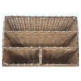 Woven Wicker Desktop Letter Organizer