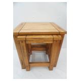 Wooden Nesting Side Tables 2ct