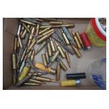 Live Rounds. Variety of Brass Shells & a Few Shotgun Shells