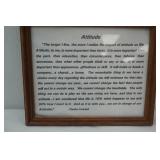 "Attitude" Framed Quote. 11"x 9"