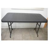 Black Rectangle Folding Table. 48"x23.5"x 28"
