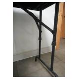Black Rectangle Folding Table. 48"x23.5"x 28"
