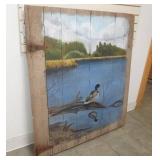 Wooden Barn Door Painting. M. Rees 41"x46.5"