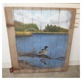 Wooden Barn Door Painting. M. Rees 41"x46.5"