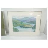Watercolor Paintings. 2ct. Framed Matted. 20"x16.5" D. Aasland?