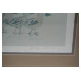 Gerry Strong Print. Framed, Matted. 26"x15" Ducks. Art Print