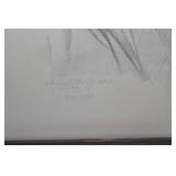 Nancy Williams 1981. Numbered 3/250. Framed Pencil Drawing.