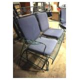 Metal Patio Loveseat Glider Rocker and Chair (bounces)