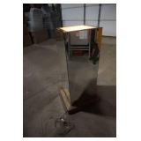 Mid-Century Modern Light-Up Display Pedestal w/Wooden Base