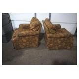 2 Swivel Rocker Club Chairs