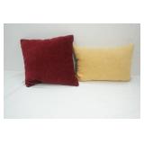 Throw Pillows 2ct. Red and Cream.