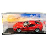 Custom Made Enclosed Scenery Case with 1:24 Scale Diecast Model Red Bburago Ferrari F12 TDF
