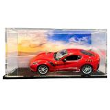 Custom Made Enclosed Scenery Case with 1:24 Scale Diecast Model Red Bburago Ferrari F12 TDF