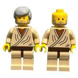 LEGO Star Wars Obi-Wan Kenobi (Old Ben) MINIFIGURE SW0023 - Qty 2 | Year: 1999,2000