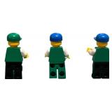 LEGO Vintage Green Jacket Pockets Classic Town MINIFIGURE  - Qty 3
