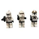 LEGO Star Wars Clone Trooper MINIFIGURE with Weapons - Qty 3