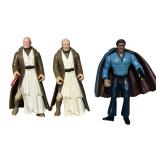 Vintage Star Wars Action Figures - Mace Windu | Jedi | Obi-Wan Kenobi | Princess Leia Organa | Power of the Force Lando Calrissian - Qty 7