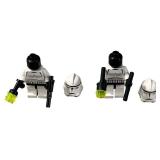 LEGO Star Wars MINIFIGURE: Stormtrooper with Gun and Blaster - Black Head - Qty 2