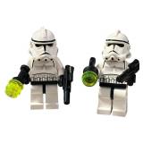 LEGO Star Wars MINIFIGURE: Stormtrooper with Gun and Blaster - Black Head - Qty 2